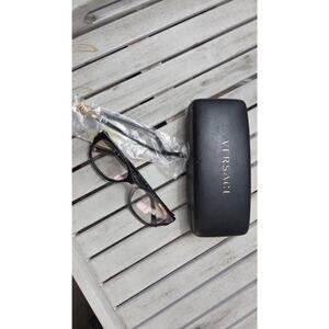 Versace Black Gold Cat Eye Eyeglasses Frames RAM5370AA 135 Italy